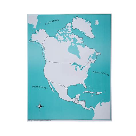 North America Control Map - Unlabeled | E&O Montessori