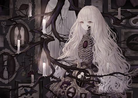 1920x1080px, 1080P free download | :), skeleton, yoggi, girl, anime, manga, stuff, bones, candle ...