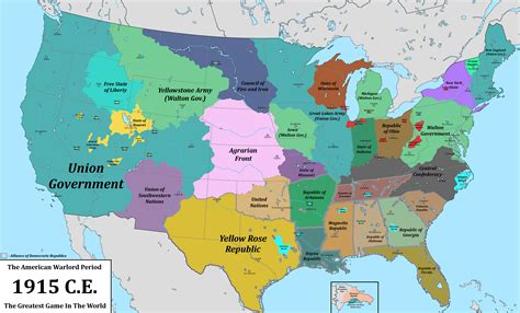 [Contest] The American Warlord Period - 1915 : r/imaginarymaps