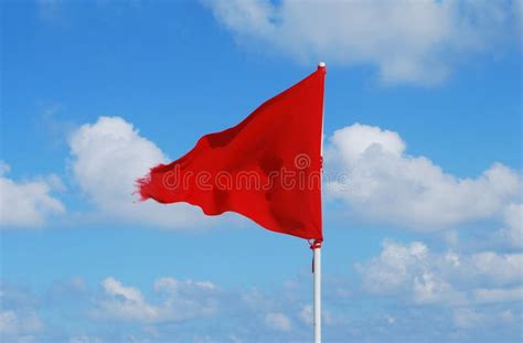 Red flag beach stock photo. Image of attention, danger - 35305352