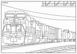 Freight Train Coloring Pages sketch template