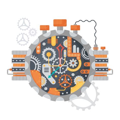 Premium Vector | Steampunk vintage clock face