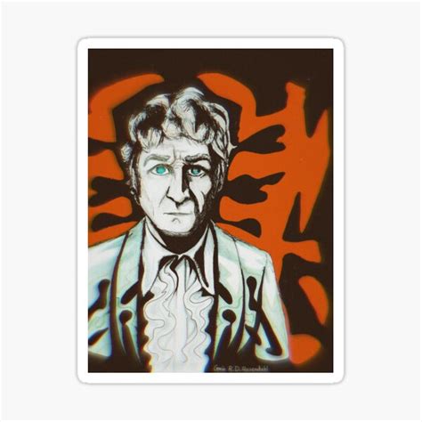 "3rd Doctor inspired fan art" Sticker for Sale by SevenWho | Redbubble