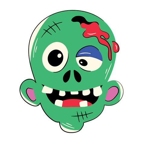 Trendy Halloween Zombie 20866826 Vector Art at Vecteezy