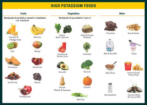 Potassium-Rich Foods List - 20 Free PDF Printables | Printablee