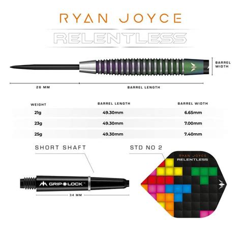 Mission Ryan Joyce Steel Tip Darts - 23g – Atlantic Dart Warehouse