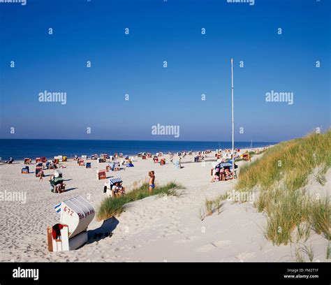 Norddorf, Kniepsand beach, Amrum island, North Sea, Schleswig-Holstein ...