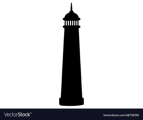 Lighthouse silhouette art Royalty Free Vector Image