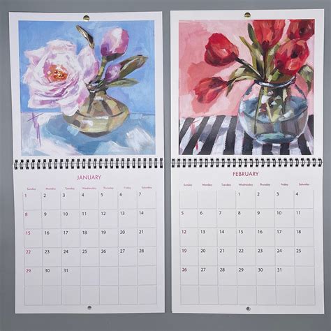 2023 Monthly Calendar Wall Flower Calendar 2023 Flower - Etsy