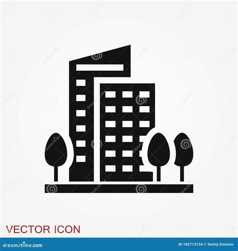 Urban Vector Icon, City Symbol Isolated on Background Stock ...