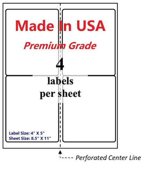 2000 Premium Shipping Labels-4"X5"-Made in USA-Self Adhesive-Blank Labels-8.5x11 859801003228 | eBay