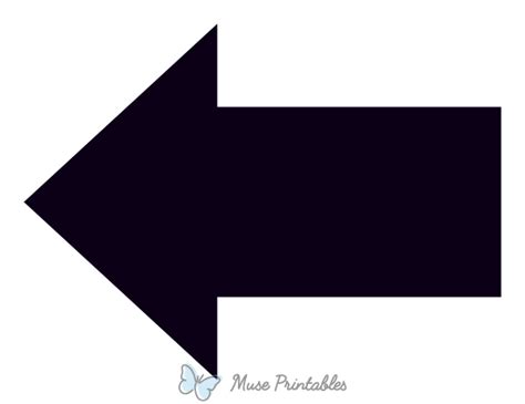 Printable Black Left Arrow Sign