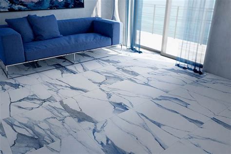 Ocean Blue Porcelain Tile | Marble Look Tile | Best Tile