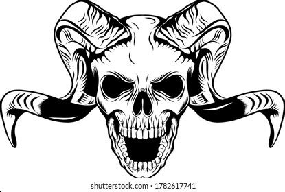 Drawings Of Demon Skulls