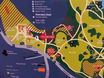 Melbourne Botanic Gardens - Western Entrance - 'You Are Here' Maps on ...