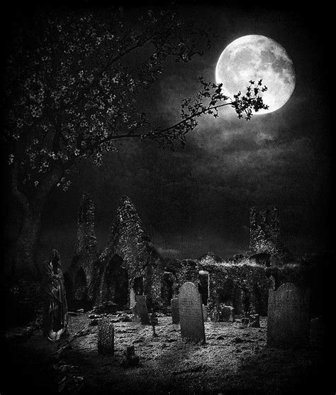 Graveyard At Night Wallpaper