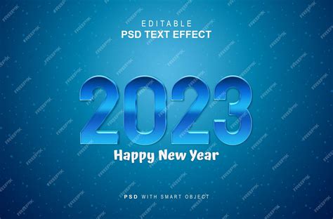 Premium PSD | Happy new year text effect