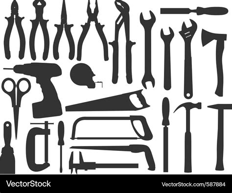 Hand work tools Royalty Free Vector Image - VectorStock