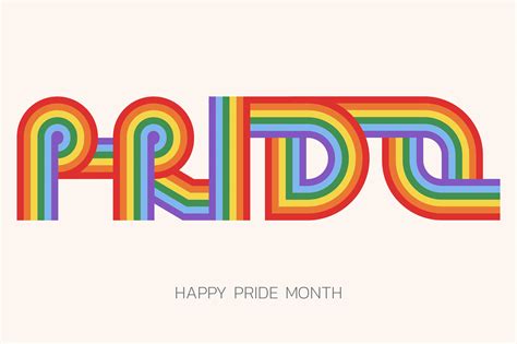 LGBT Pride Month illustration with typography 674515 Vector Art at Vecteezy