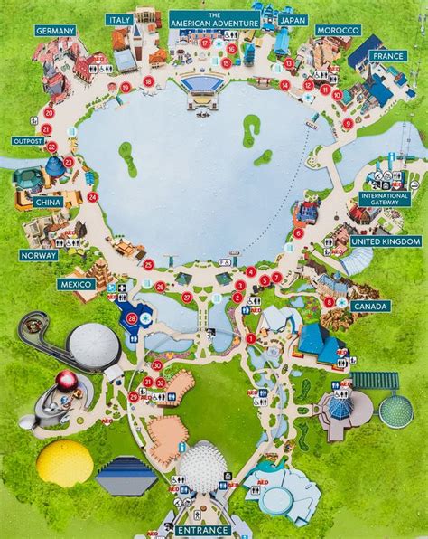 EPCOT Food & Wine Festival Booth Map | Disney world food, Disney world epcot map, Epcot map