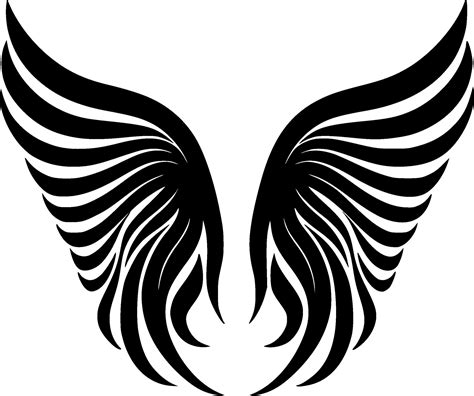 Angel Wings, Black and White Vector illustration 33483740 Vector Art at ...