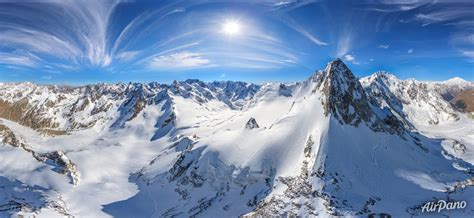 Panoramic view of the Caucasus Mountains and mount Elbrus #20