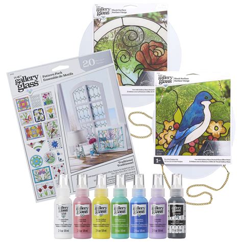 Buy Gallery Glass Stained Glass Acrylic Paint Starter Kit, 10 Piece ...