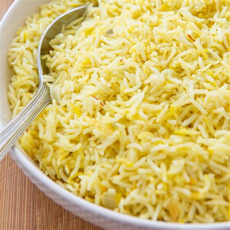 Saffron Rice (Yellow Basmati Rice Recipe) - Fifteen Spatulas