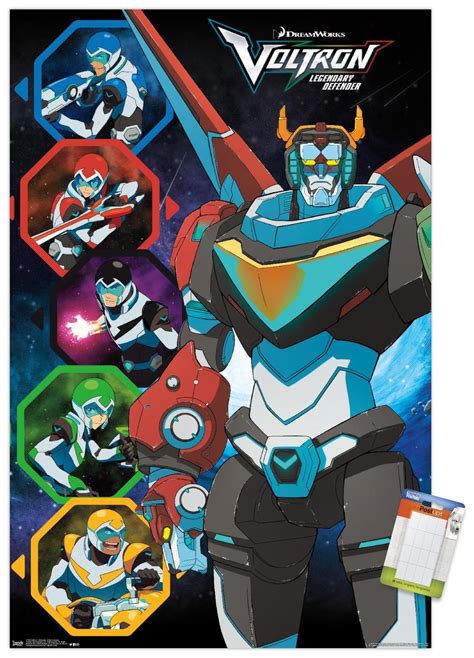 Voltron - Defender of the Universe Premium Poster and Poster Mount Bundle - Walmart.com ...