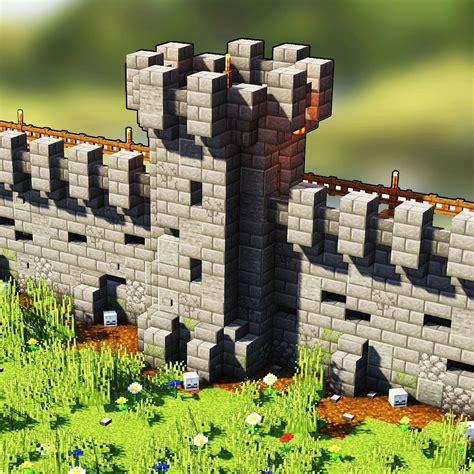 Medieval Wall Minecraft - Minecraft medieval Wall design | Minecraft ...