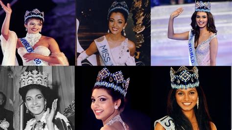 6 Indian beauty queens who won the world - YouTube