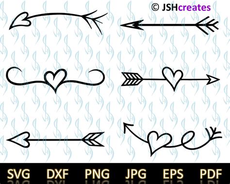 Arrow SVG Arrow Heart Svg Love Hearts Heart Brackets Svg | Etsy