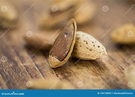 Almonds with Shell Roasted and Salted Stock Image - Image of fresh, delicious: 159158899