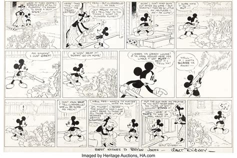 Floyd Gottfredson Mickey Mouse Sunday Comic Strip Original Art, | Lot #41270 | Heritage Auctions