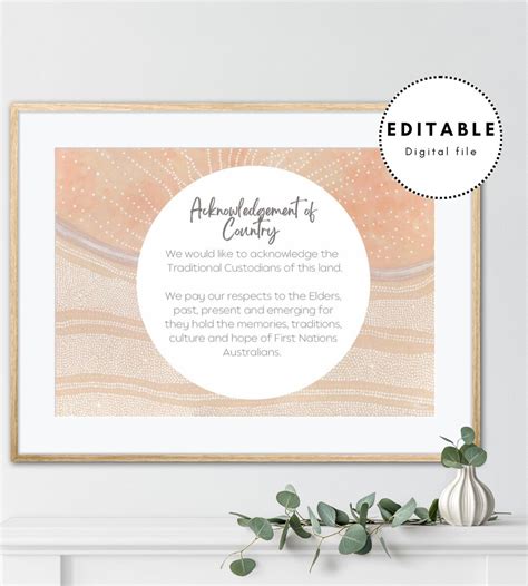 Editable Acknowledgement of Country Sign digital File - Etsy Australia