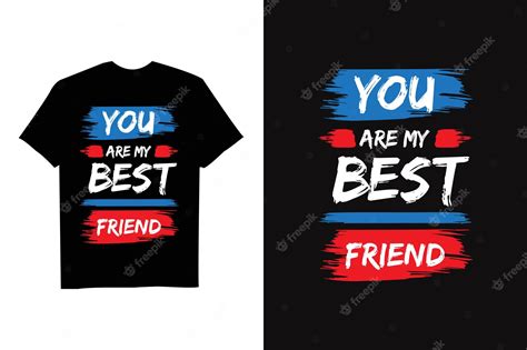 Premium Vector | Friendship day quotes tshirts design