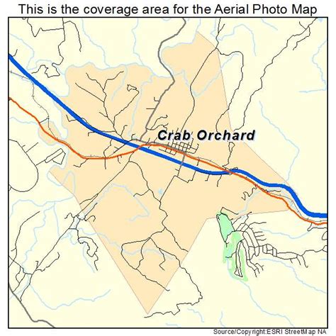 Aerial Photography Map of Crab Orchard, TN Tennessee