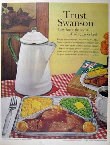 1961 Swanson TV Dinner Ad, Vintage Food Ads (Other)