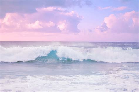 Download Aesthetic Beach Pastel Pink Sky Background | Wallpapers.com