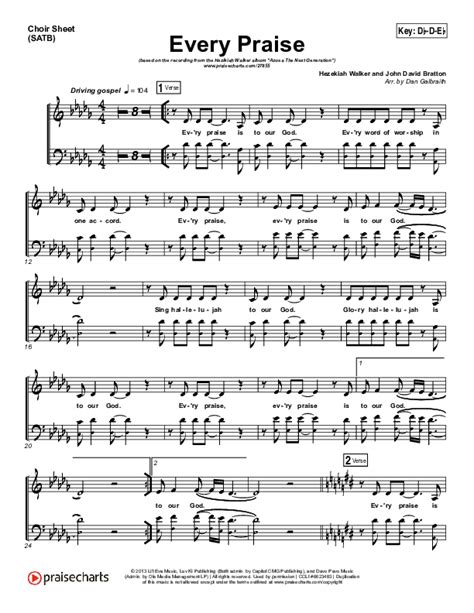 Every Praise Sheet Music PDF (Hezekiah Walker) - PraiseCharts