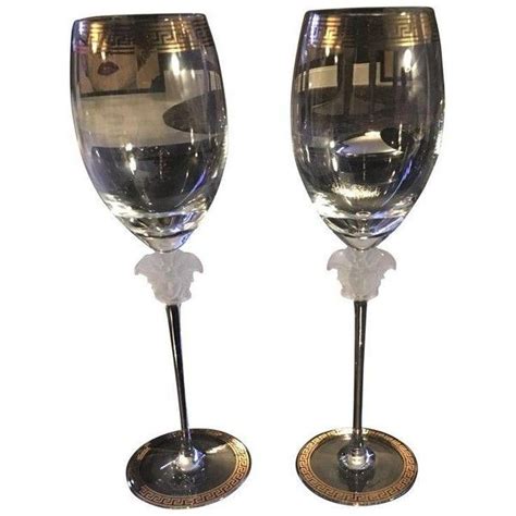 Gianni Versace Rosenthal 1993 Medusa d'Or Wine Glasses - A Pair ($425 ...