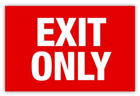 Exit Only Label | Creative Safety Supply