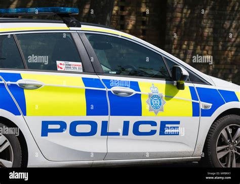 Police car from Sussex Police on a road in West Sussex, England, UK ...