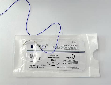 Absorbable Surgical Suture of Polydioxanone (PDO) - China Sterile and ...