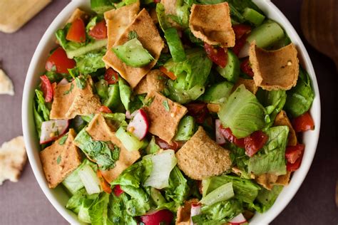 Fattoush Salad (V) - Walking Through Lavender Fields