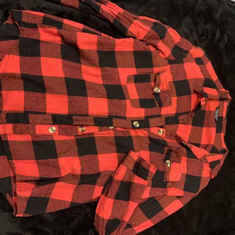 Checkered shirt Red & black New - worn once Uk size... - Depop