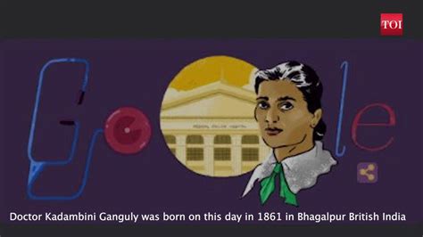 Kadambini Ganguly: Kadambini Ganguly Doodle: Google remembers India’s first female doctor on her ...