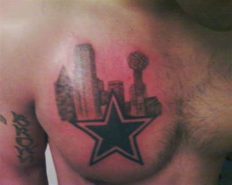 Dallas Cowboys star and skyline tattoo | Dallas cowboys tattoo, Cowboy ...