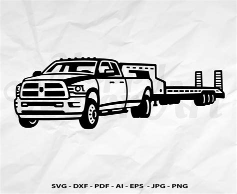 Dodge Ram Gooseneck SVG Dodge Svg Gooseneck Trailer Svg | Etsy