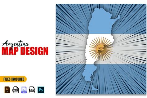 Argentina Independence Day Map Design